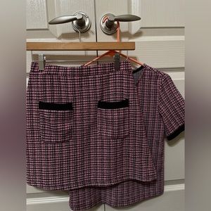 Zara two piece shirt and skirt